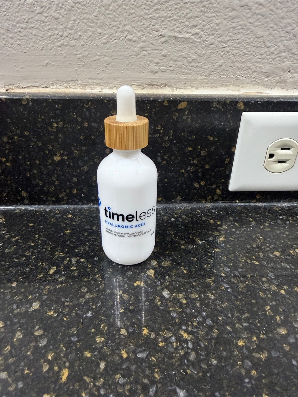Timeless Hyaluronic Acid Serum — White Bottle with Bamboo Dropper